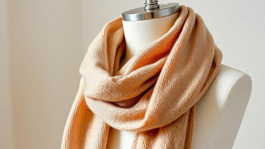 Lyst og mykt beige kasjmirskjerf