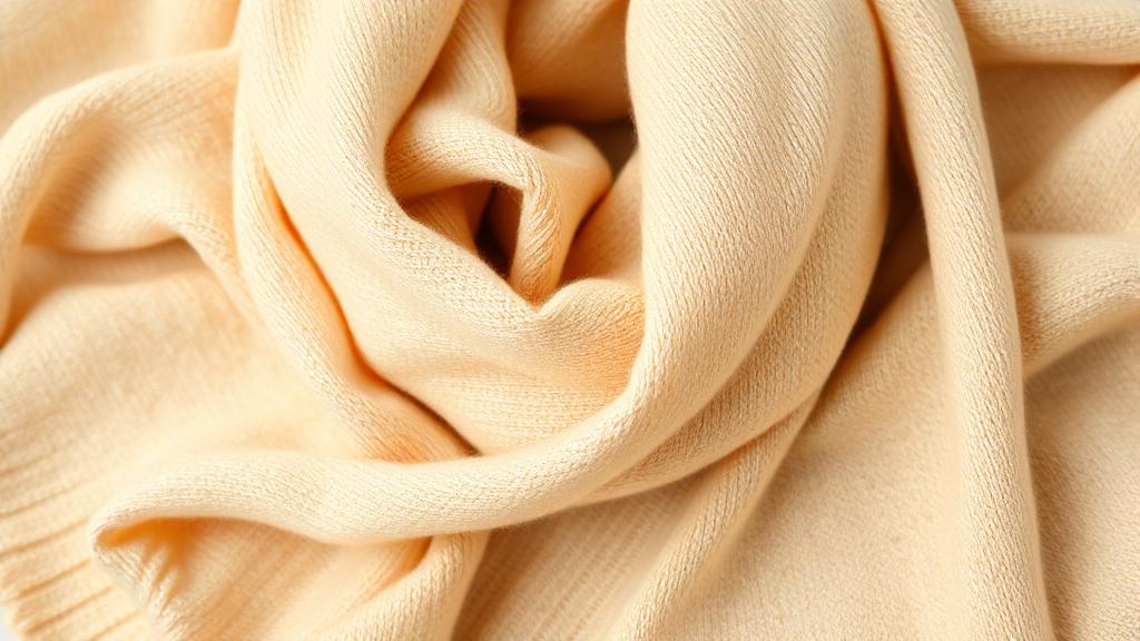 Lyst og mykt beige kasjmirskjerf