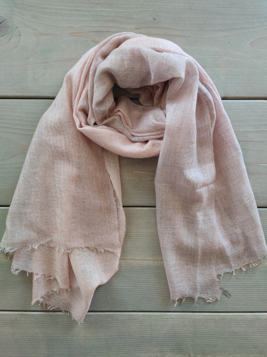 Lakserosa tynt Pashmina skjerf, håndlagd